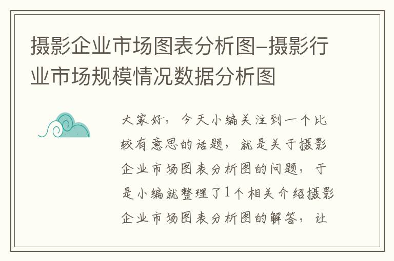 摄影企业市场图表分析图-摄影行业市场规模情况数据分析图