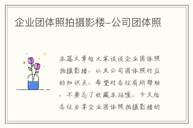 企业团体照拍摄影楼-公司团体照