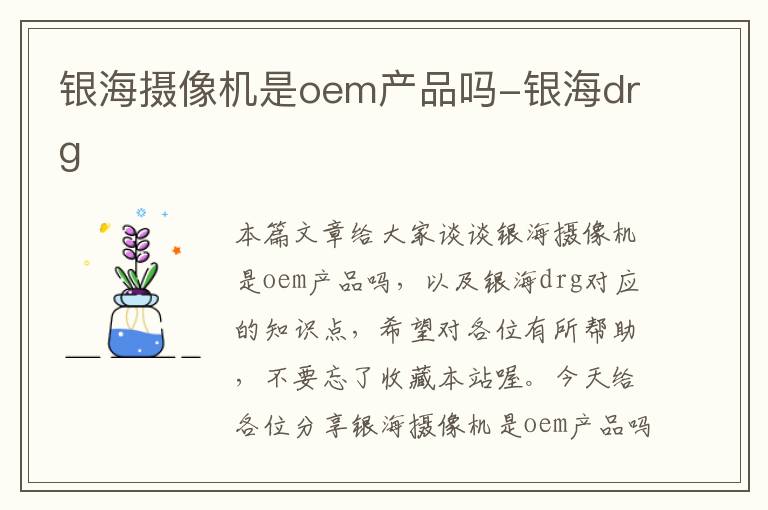 银海摄像机是oem产品吗-银海drg