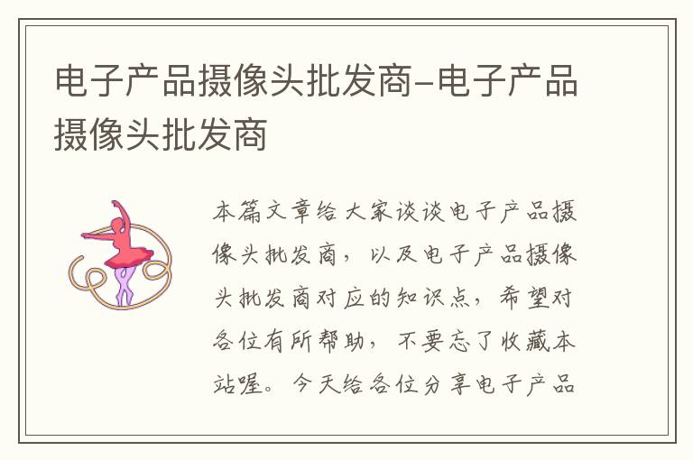 电子产品摄像头批发商-电子产品摄像头批发商