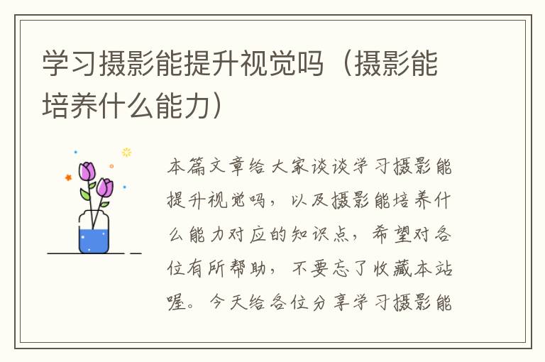 学习摄影能提升视觉吗（摄影能培养什么能力）