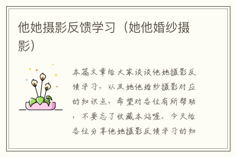 他她摄影反馈学习（她他婚纱摄影）