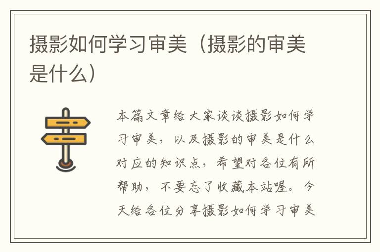 摄影如何学习审美（摄影的审美是什么）