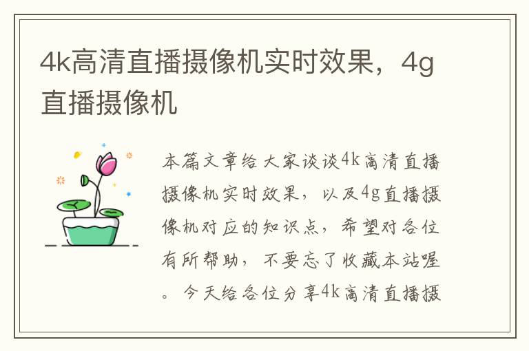 4k高清直播摄像机实时效果，4g直播摄像机