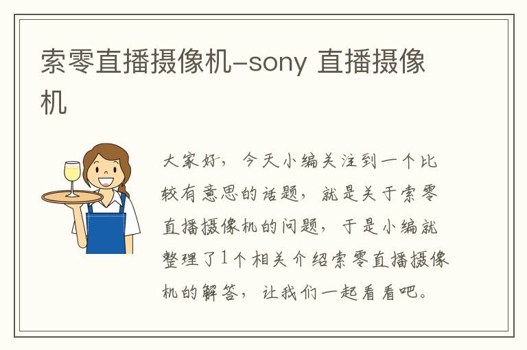 索零直播摄像机-sony 直播摄像机